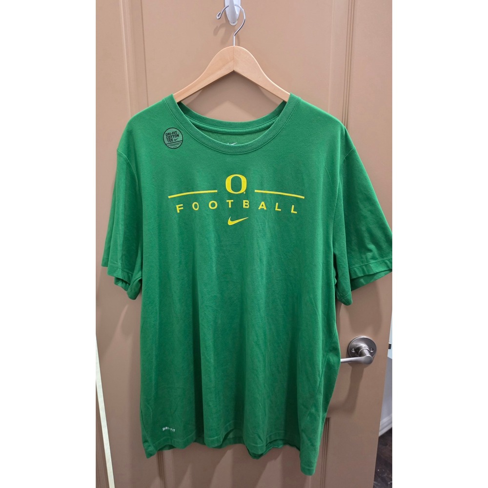 Nike Oregon Ducks Football Mens XL Green Good Dri-FIT Graphic Tee